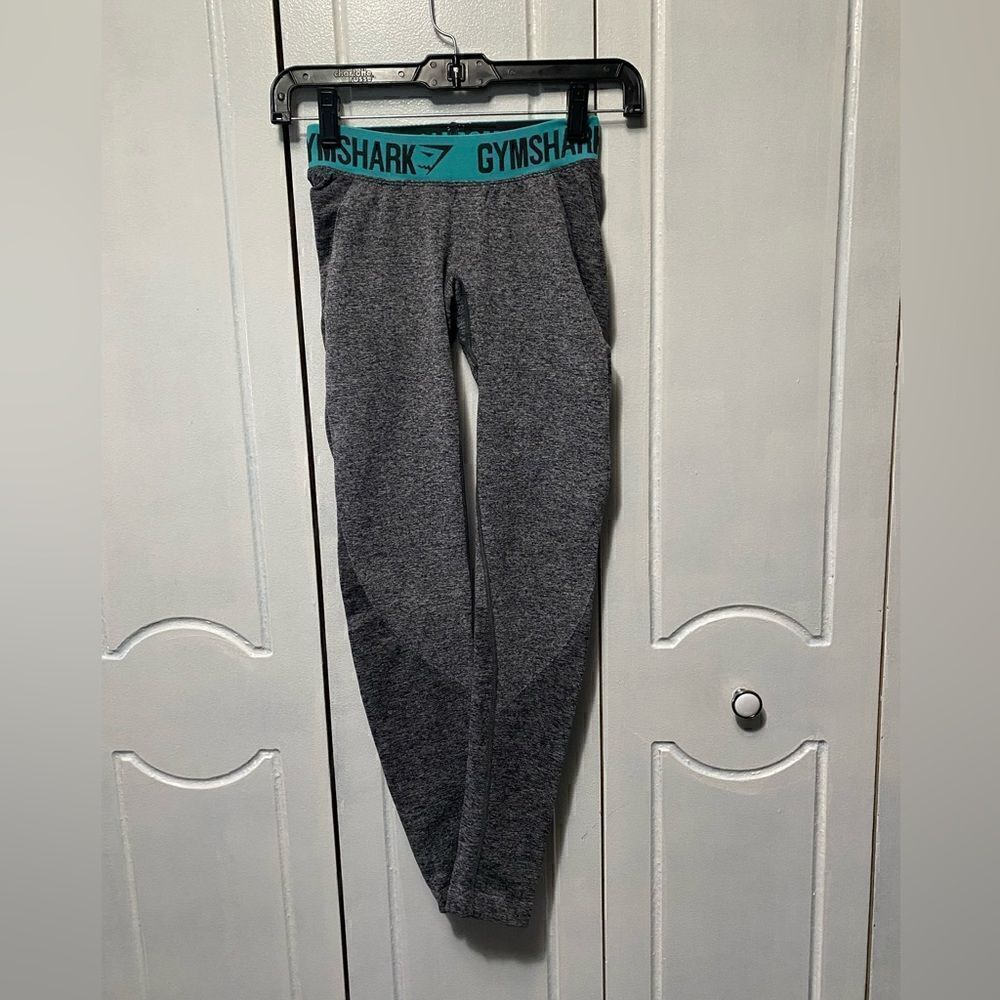 Gymshark womens gray logo waist leggings XS